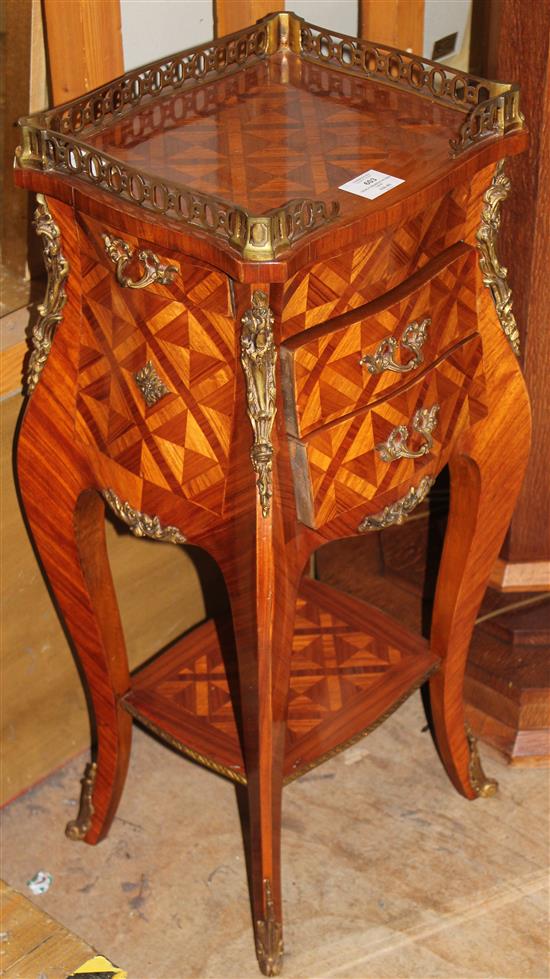French kingwood bedside chest